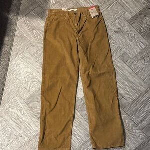 Levi Tan Corduroy Pants straight leg